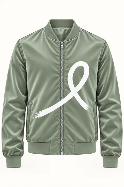 1OVER Ribbon Bomber Jacket — Sage