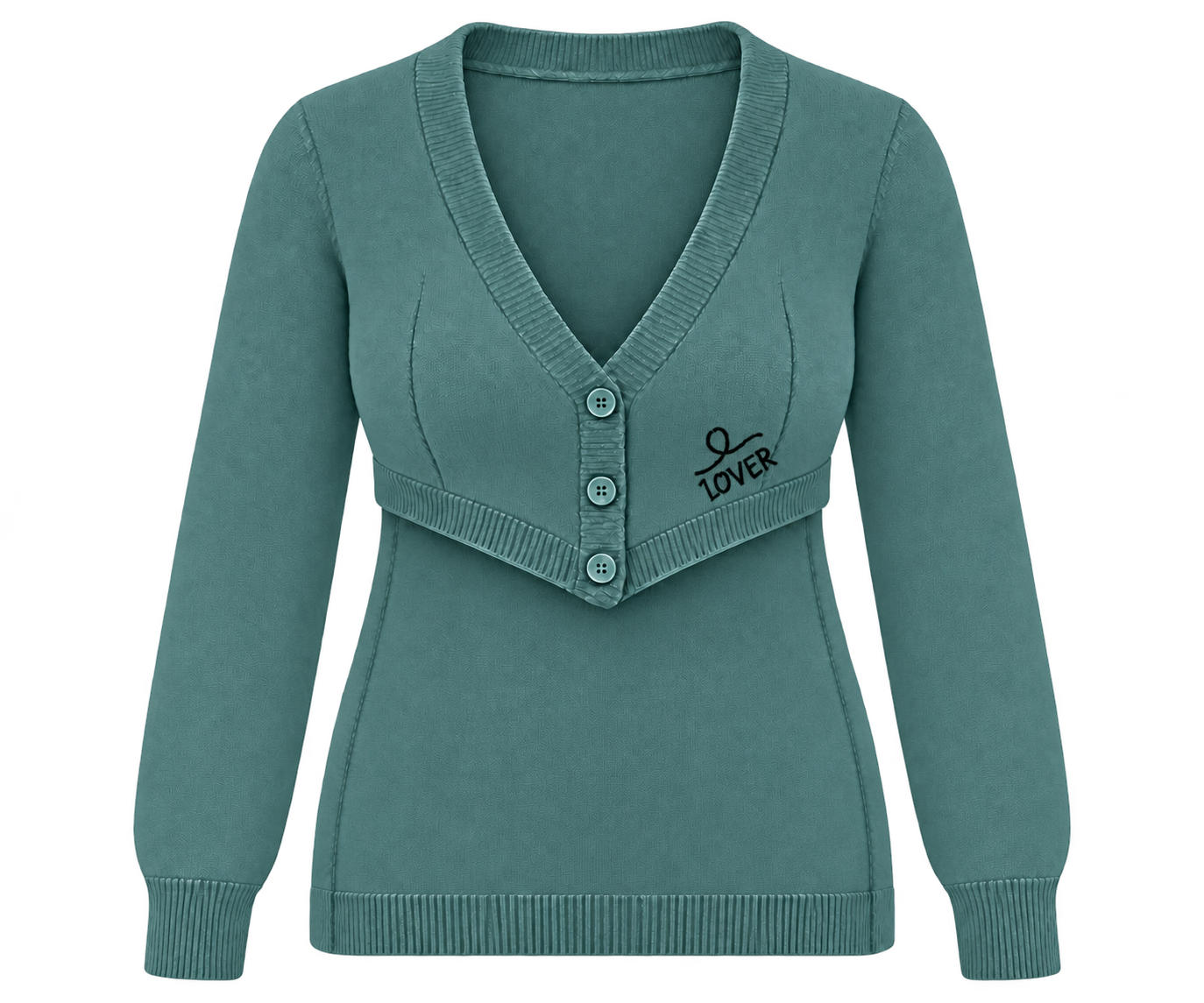 1OVER Longback Cardigan Bra — Teal