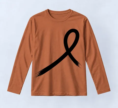 1OVER Ribbon Long Sleeve Tee — Rust