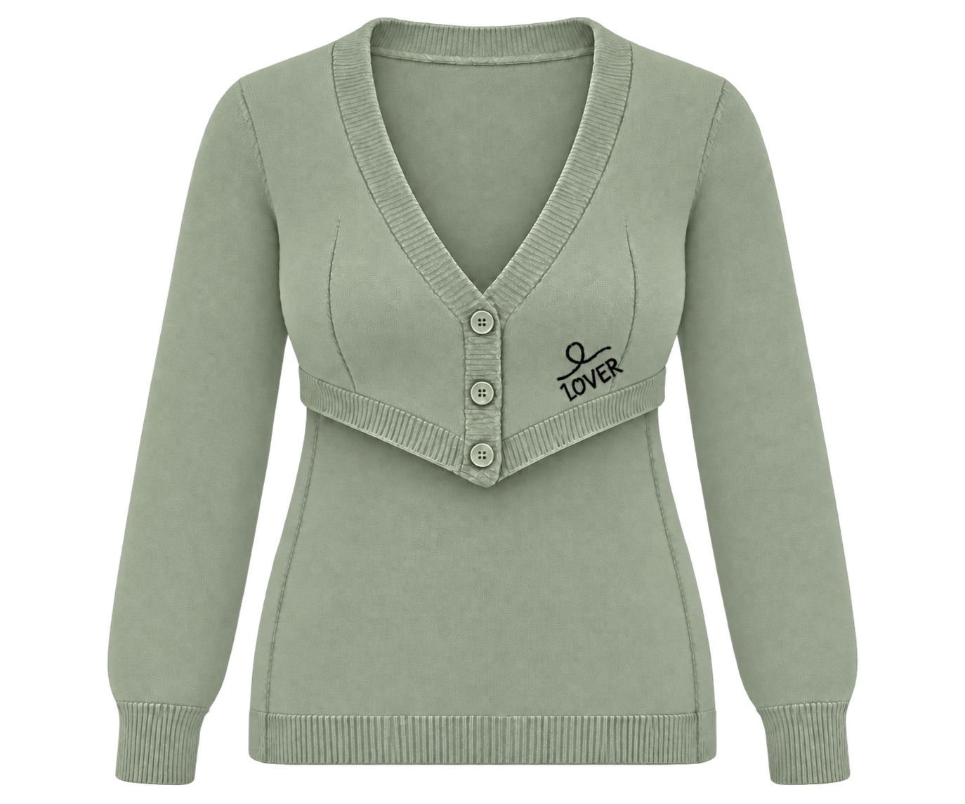 1OVER Longback Cardigan Bra — Sage