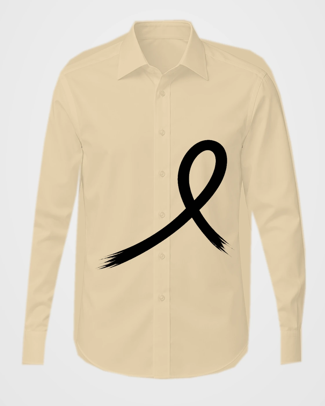 1OVER Ribbon Brush Dress Shirt — Beige