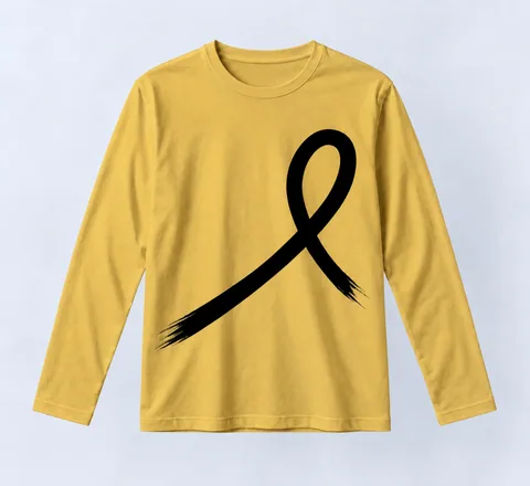 1OVER Ribbon Long Sleeve Tee — Gold