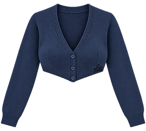 1OVER Cardigan Bra Top — Midnight Navy