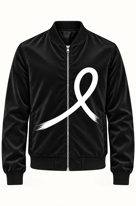 1OVER Ribbon Bomber Jacket — Black