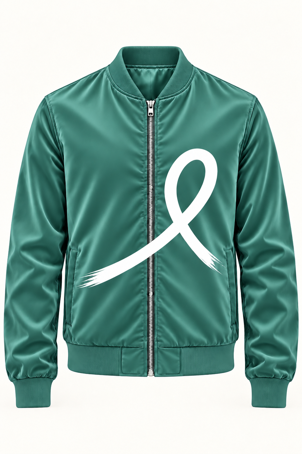 1OVER Ribbon Bomber Jacket — Jade