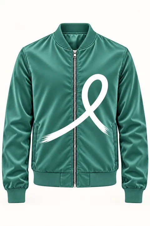 1OVER Ribbon Bomber Jacket — Jade