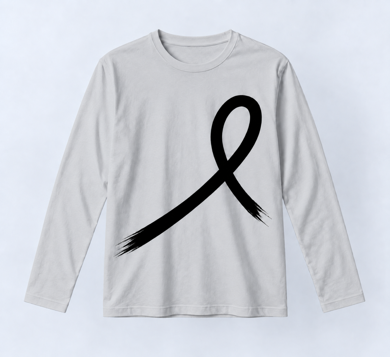 1OVER Ribbon Long Sleeve Tee — Soft Gray