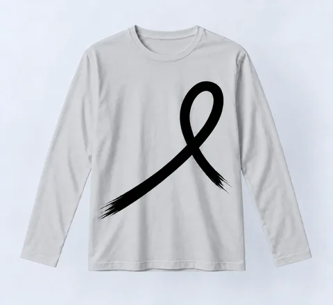 1OVER Ribbon Long Sleeve Tee — Soft Gray