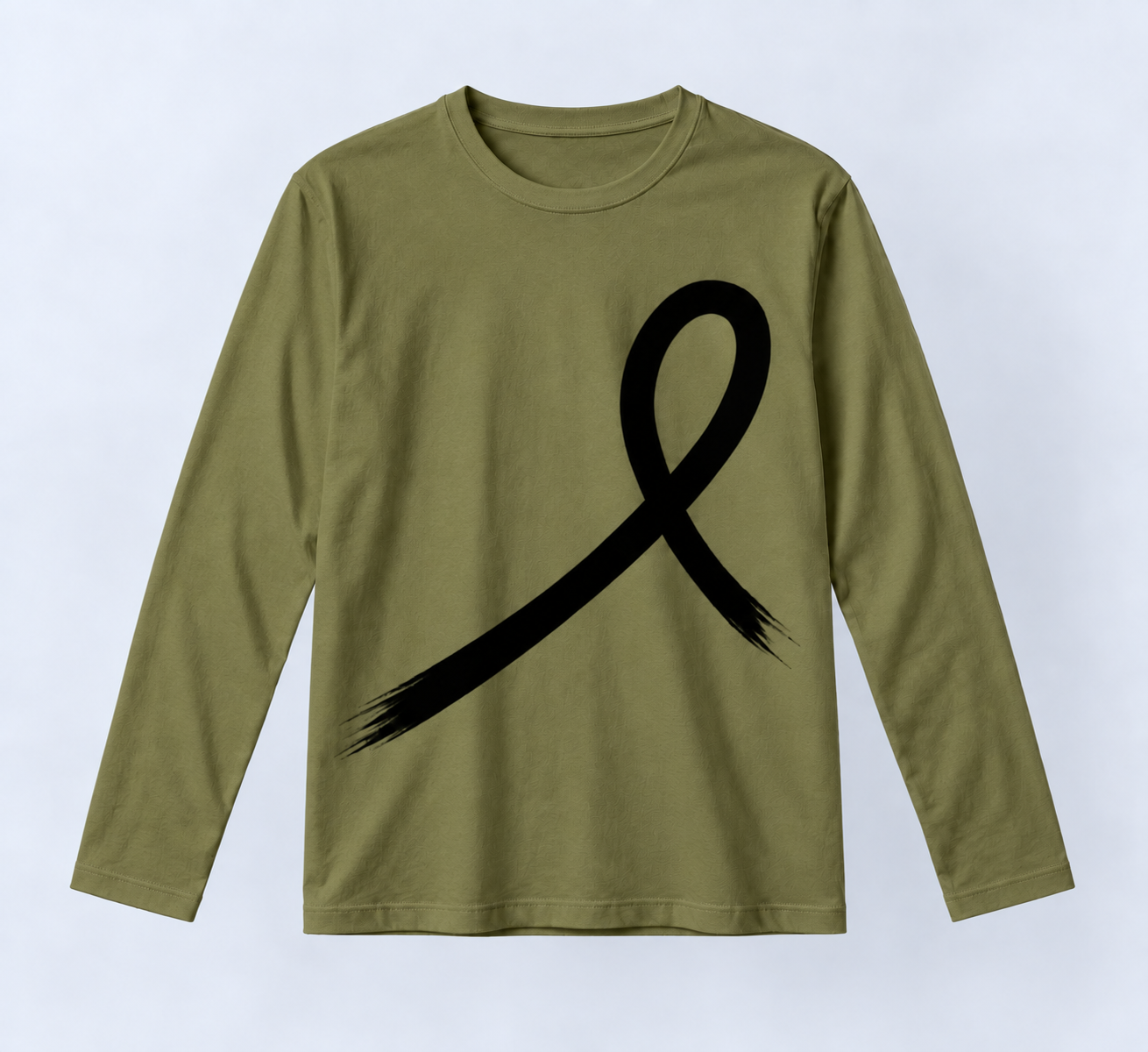 1OVER Ribbon Long Sleeve Tee — Olive