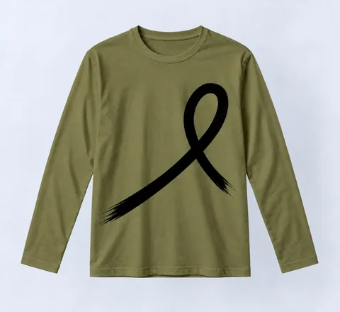 1OVER Ribbon Long Sleeve Tee — Olive