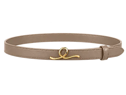 1OVER Ribbon Belt — Taupe & Gold