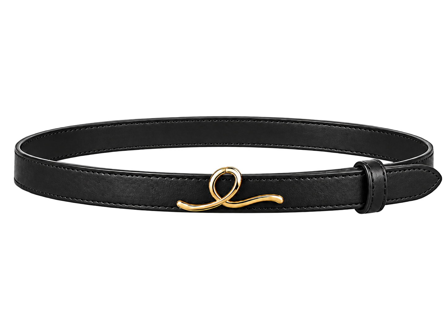 1OVER Ribbon Belt — Black & Gold