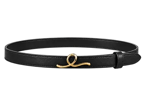 1OVER Ribbon Belt — Black & Gold