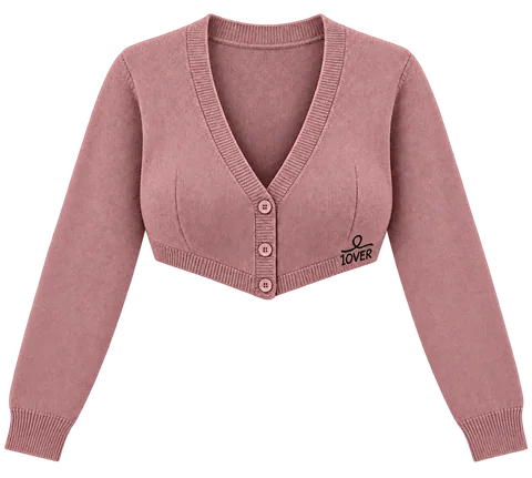 1OVER Cardigan Bra Top — Dusty Rose