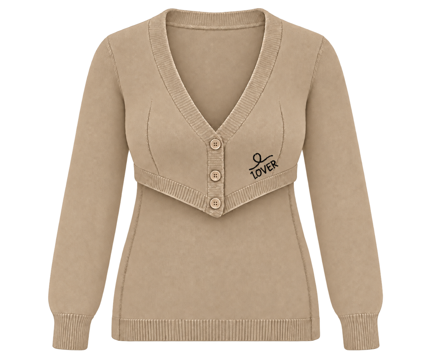 1OVER Longback Cardigan Bra — Sand