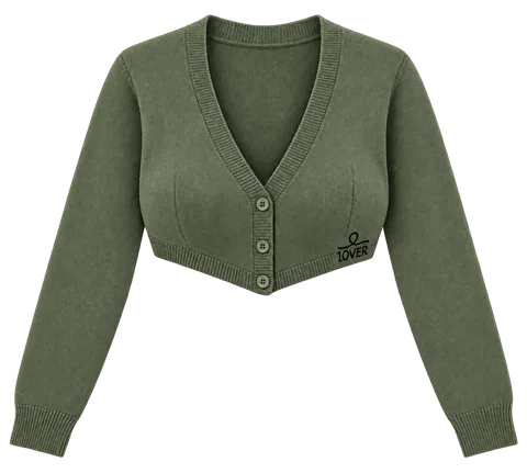 1OVER Cardigan Bra Top — Moss