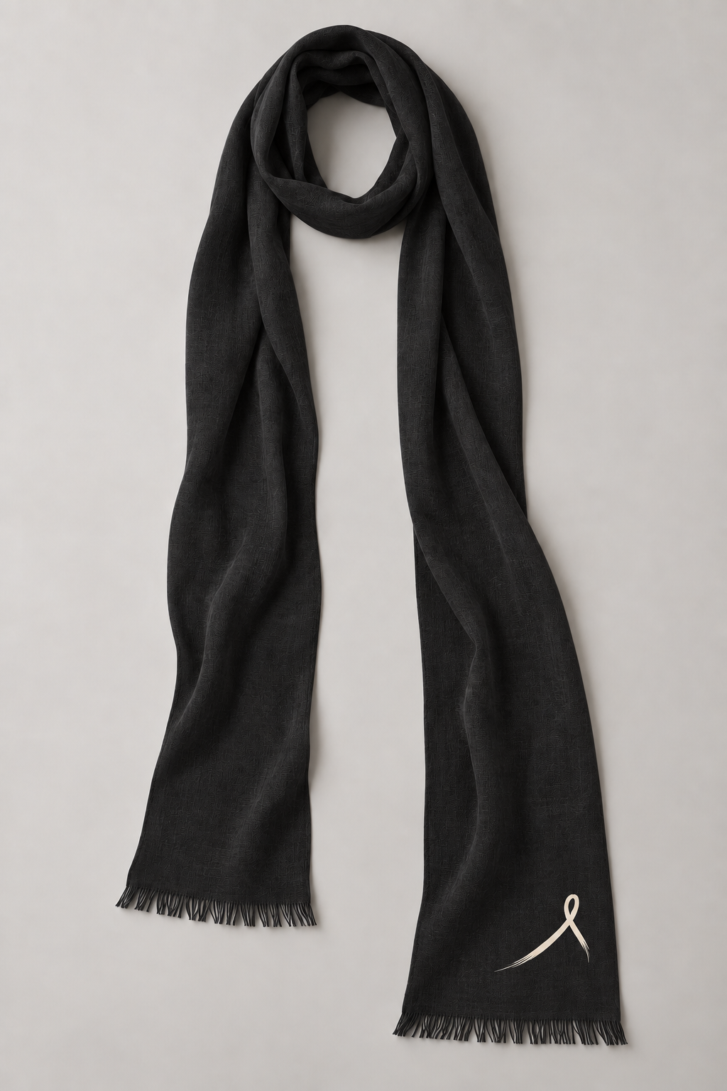 1OVER Ribbon Skinny Scarf — Black