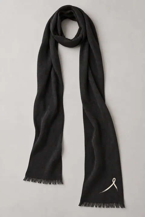 1OVER Ribbon Skinny Scarf — Black