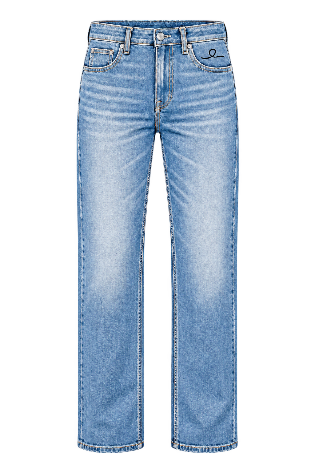 1OVER Ribbon Straight Jeans — Light Wash