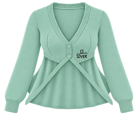 1OVER Longback Cape Knit Cardigan — Mint