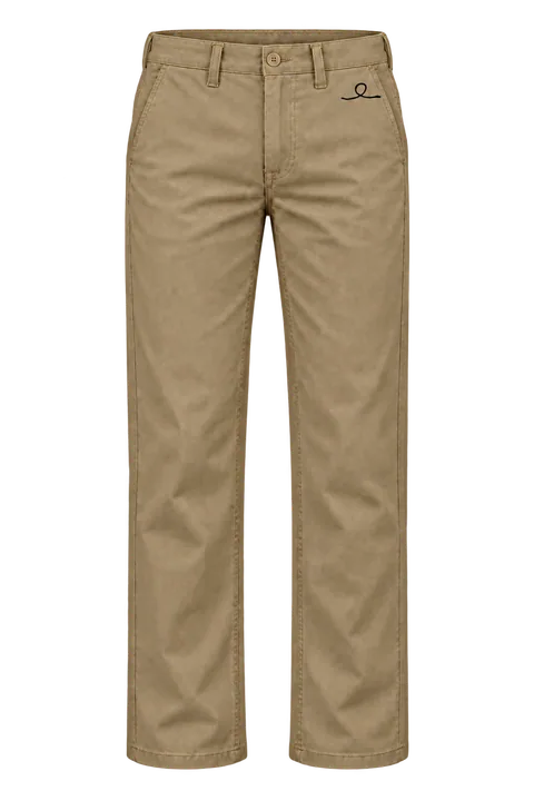 1OVER Ribbon Cotton Chinos — Khaki