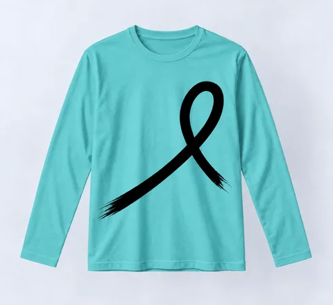 1OVER Ribbon Long Sleeve Tee — Turquoise