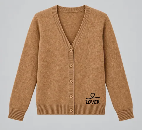 1OVER V-Neck Cardigan — Camel
