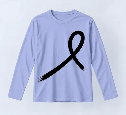 1OVER Ribbon Long Sleeve Tee — Periwinkle
