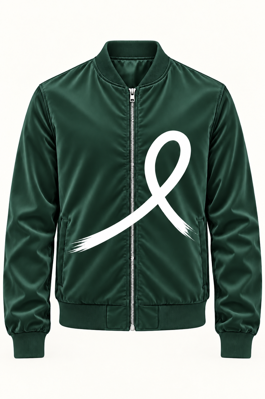 1OVER Ribbon Bomber Jacket — Forest