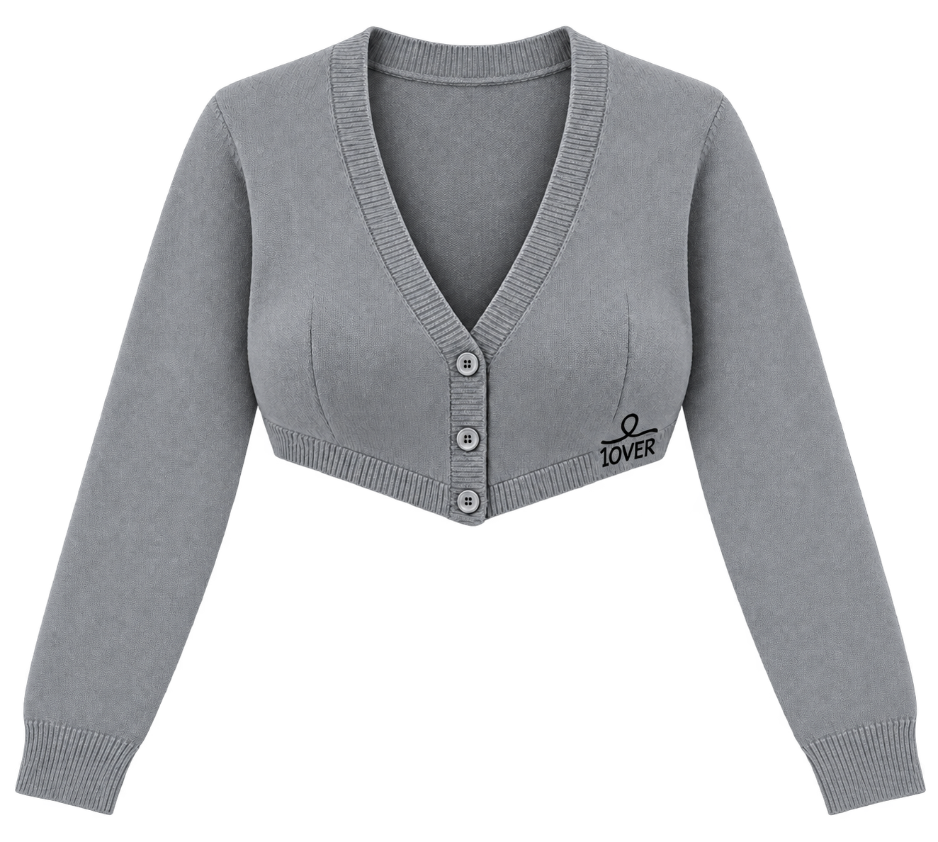 1OVER Cardigan Bra Top — Dove Gray