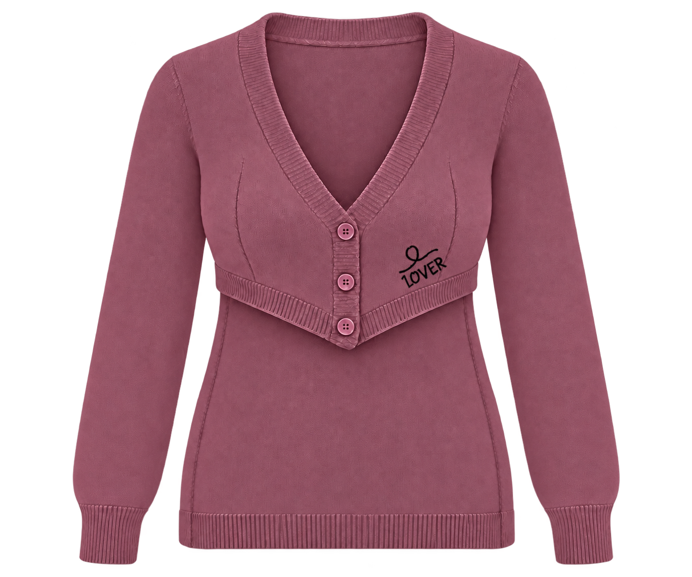 1OVER Longback Cardigan Bra — Berry