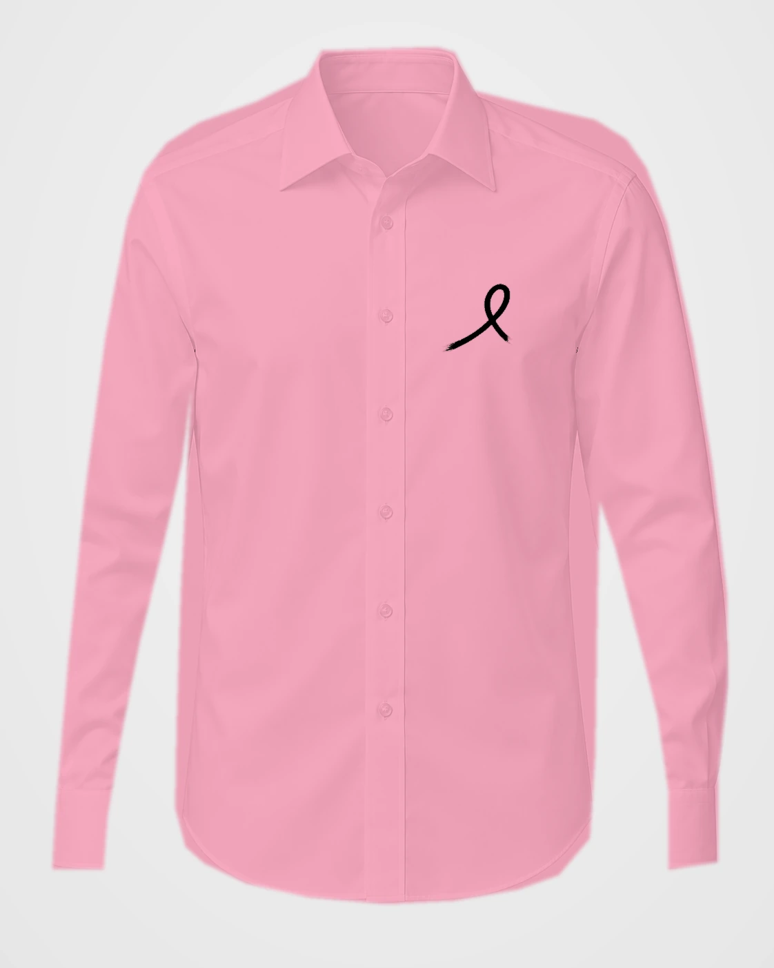 1OVER Ribbon Chest Dress Shirt — Pink