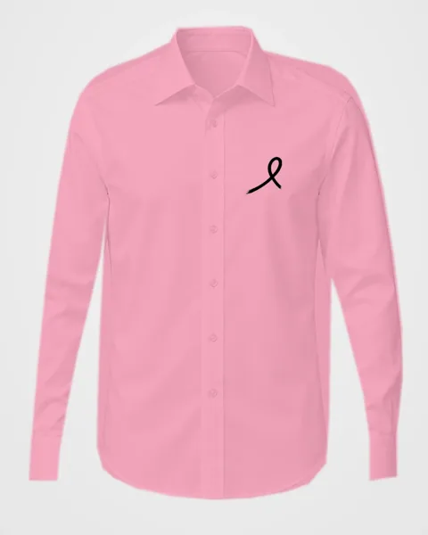 1OVER Ribbon Chest Dress Shirt — Pink