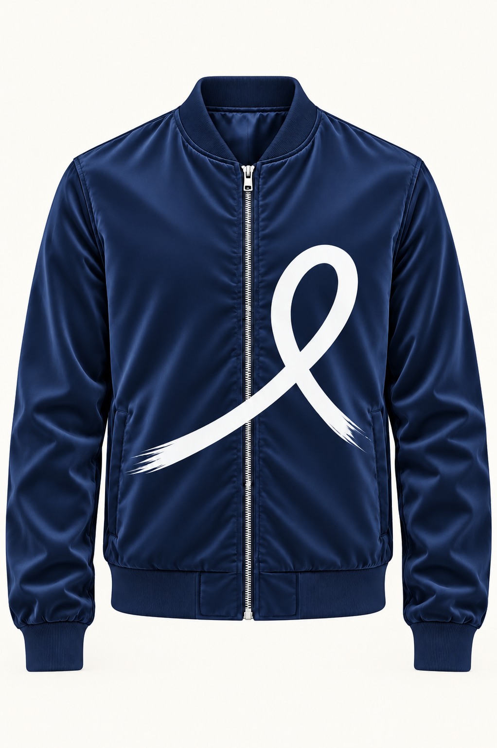 1OVER Ribbon Bomber Jacket — Deep Navy