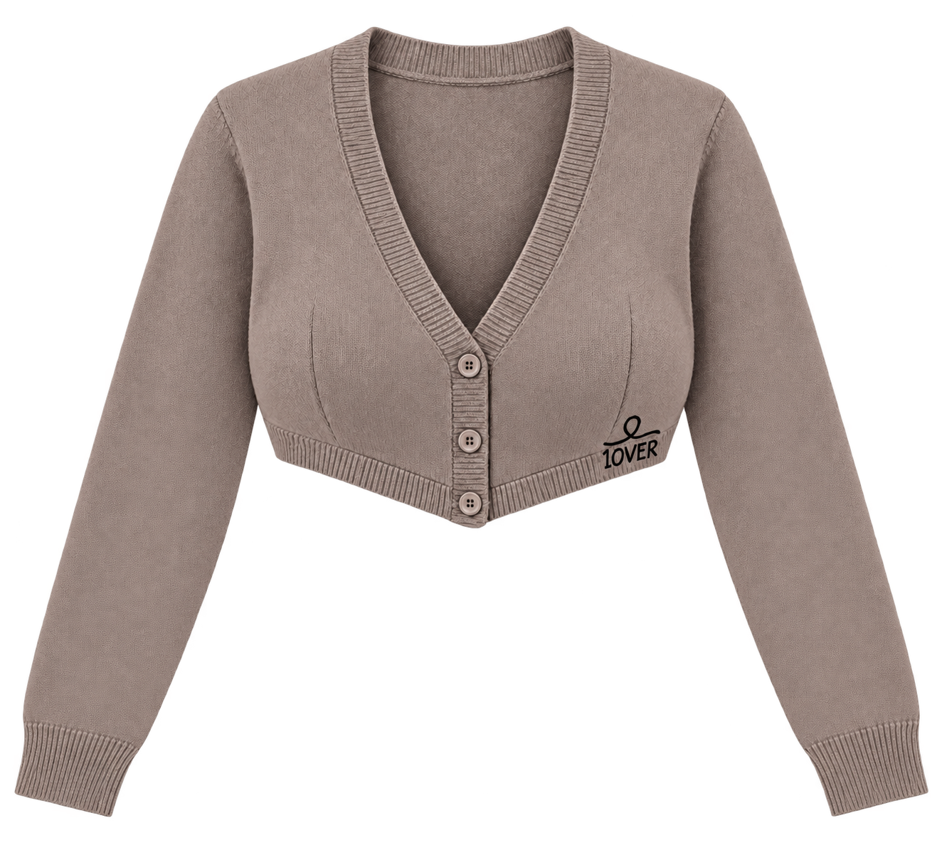 1OVER Cardigan Bra Top — Mushroom