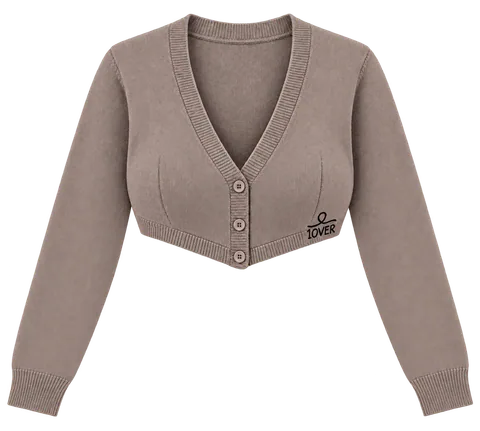 1OVER Cardigan Bra Top — Mushroom
