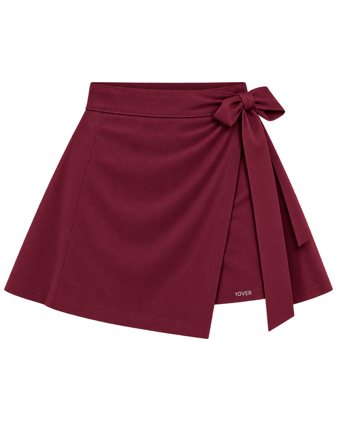 1OVER Ribbon Wrap Skort — Burgundy