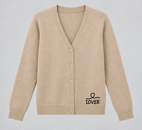 1OVER V-Neck Cardigan — Sand