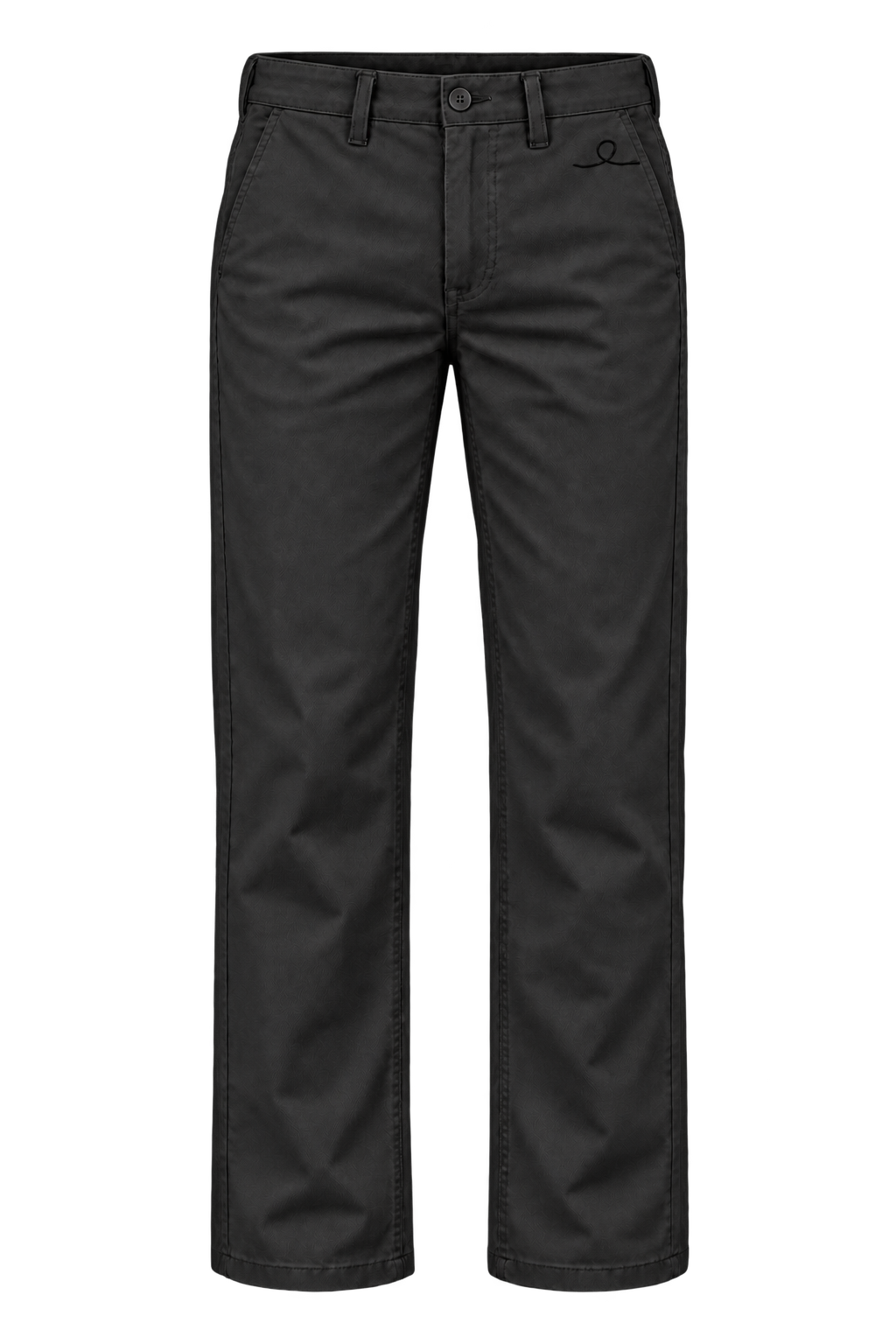 1OVER Ribbon Cotton Chinos — Soft Black