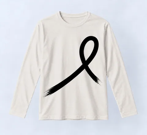 1OVER Ribbon Long Sleeve Tee — Porcelain