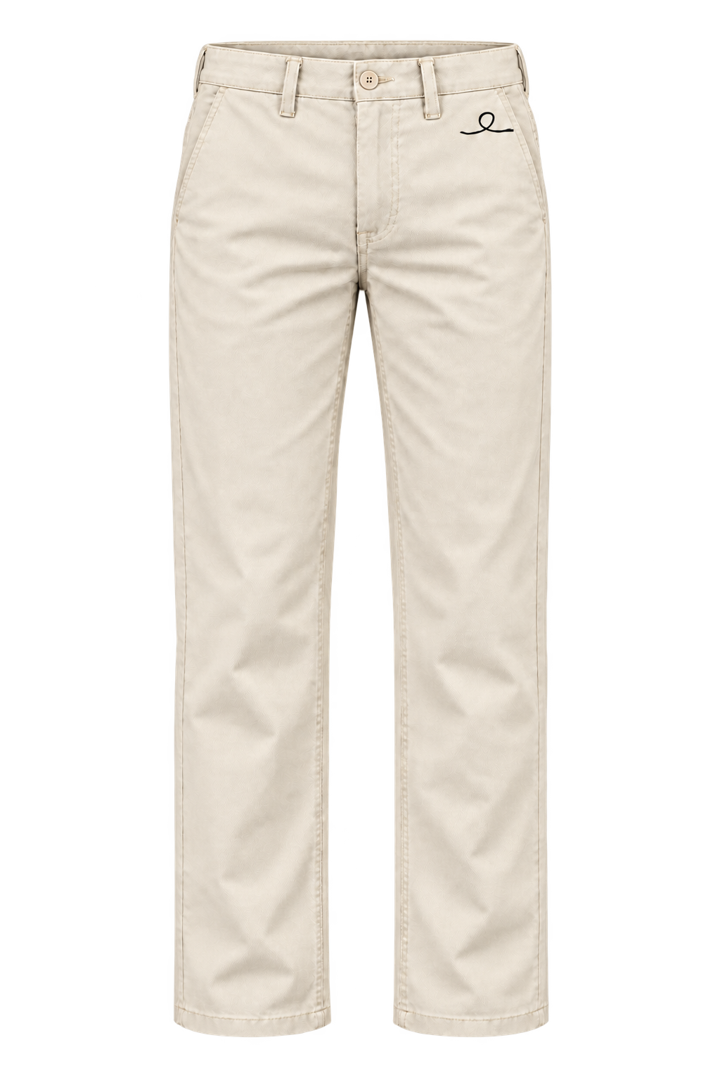 1OVER Ribbon Cotton Chinos — Ivory