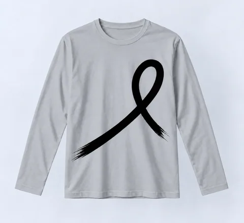 1OVER Ribbon Long Sleeve Tee — Silver