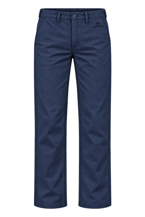 1OVER Ribbon Cotton Chinos — Navy