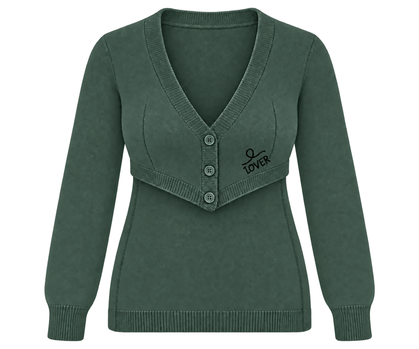 1OVER Longback Cardigan Bra — Forest