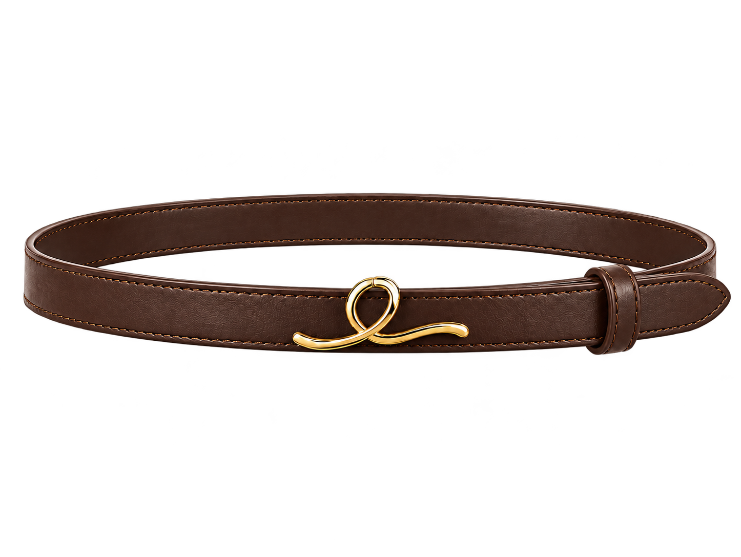 1OVER Ribbon Belt — Chocolate & Gold