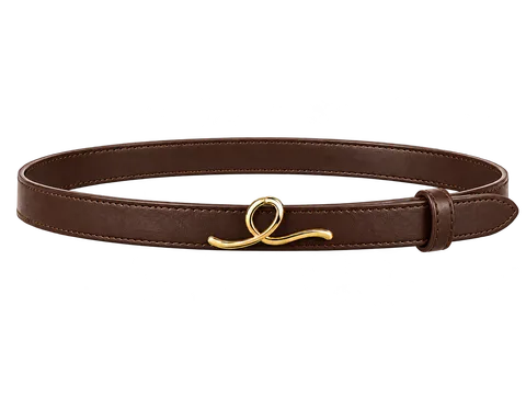 1OVER Ribbon Belt — Chocolate & Gold