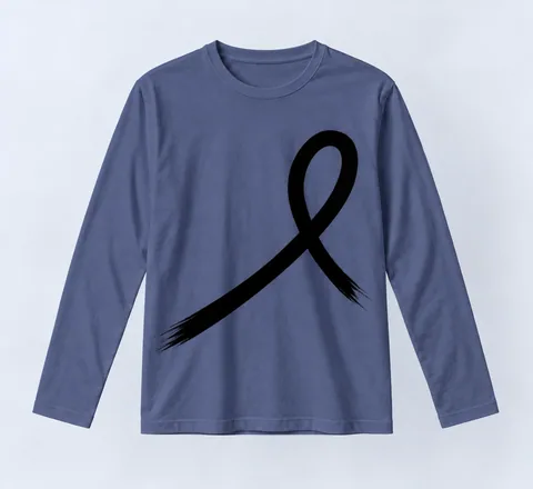 1OVER Ribbon Long Sleeve Tee — Indigo