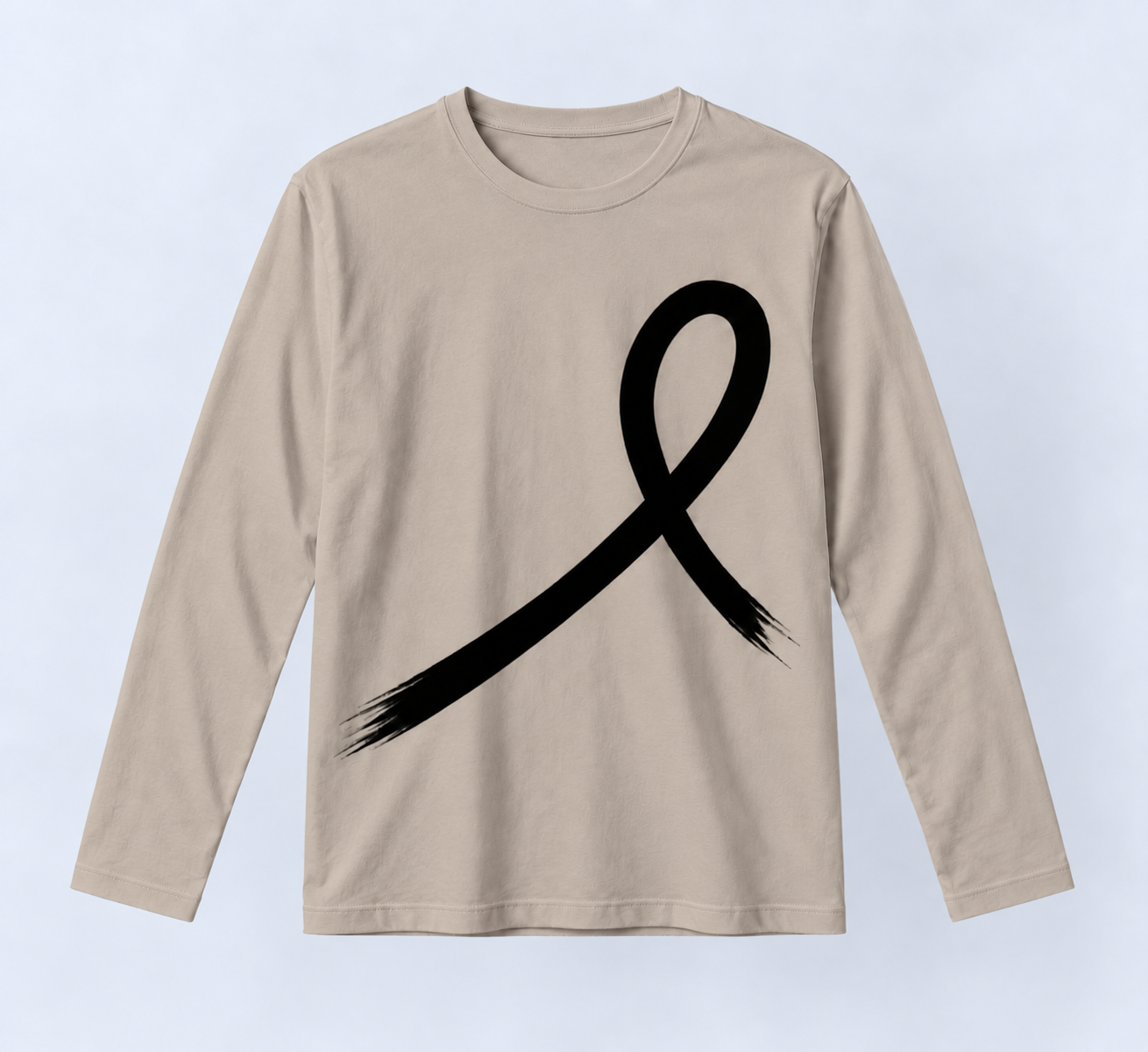 1OVER Ribbon Long Sleeve Tee — Warm Stone