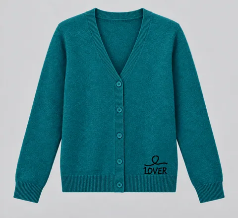 1OVER V-Neck Cardigan — Teal