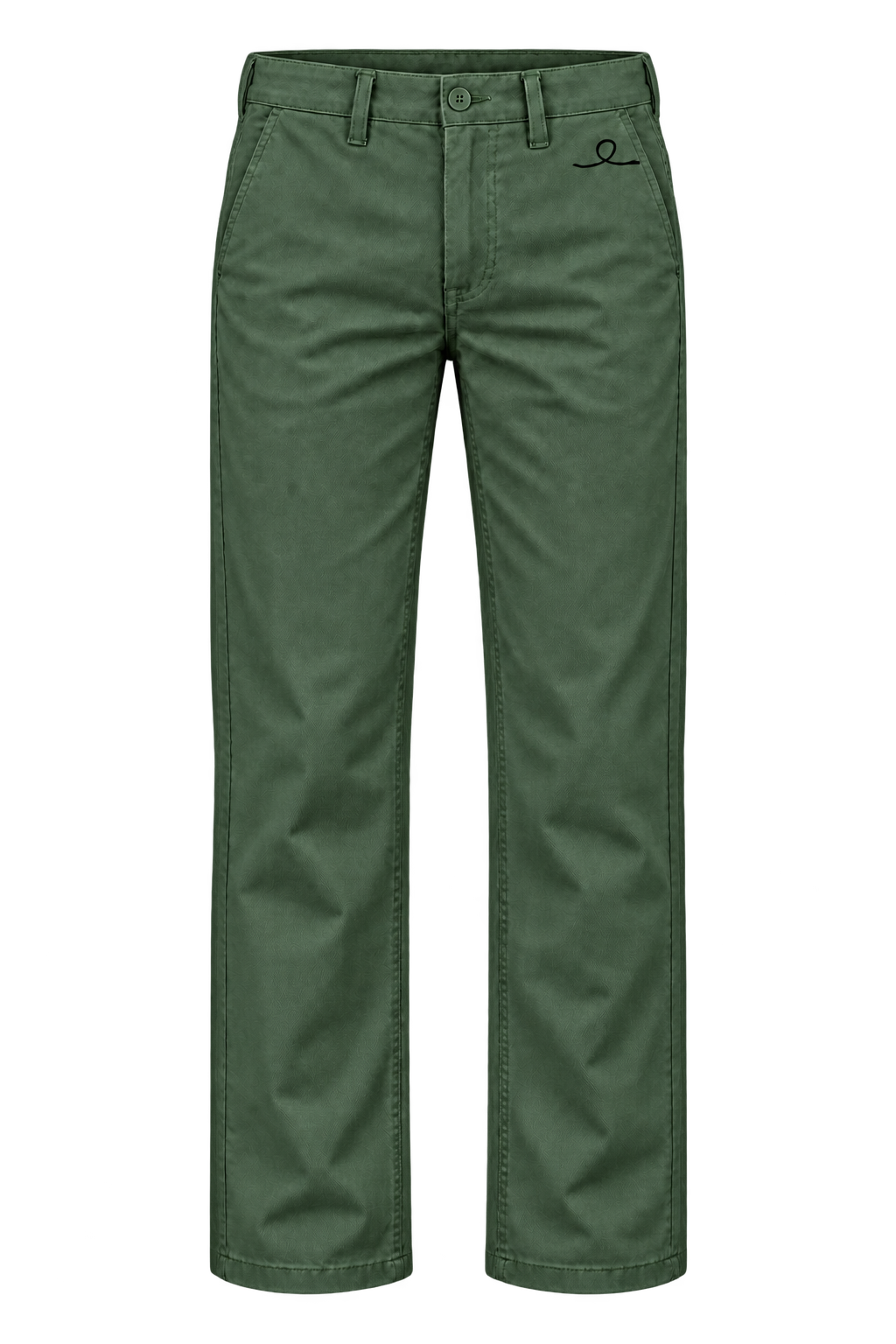 1OVER Ribbon Cotton Chinos — Pine Green